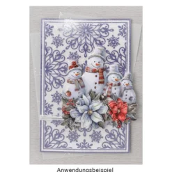 3-D Motive, Schneemann-Familie, 6,5-9cm, 10 Motive