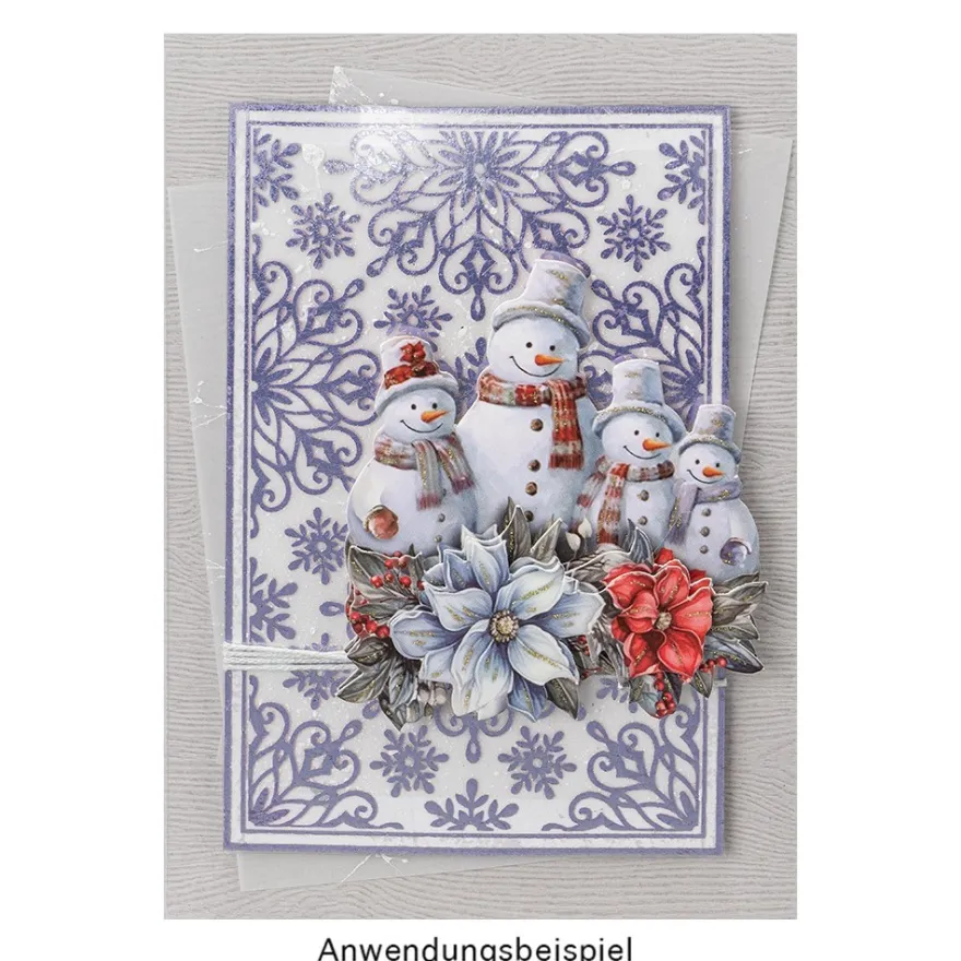 3-D Motive, Schneemann-Familie, 6,5-9cm, 10 Motive