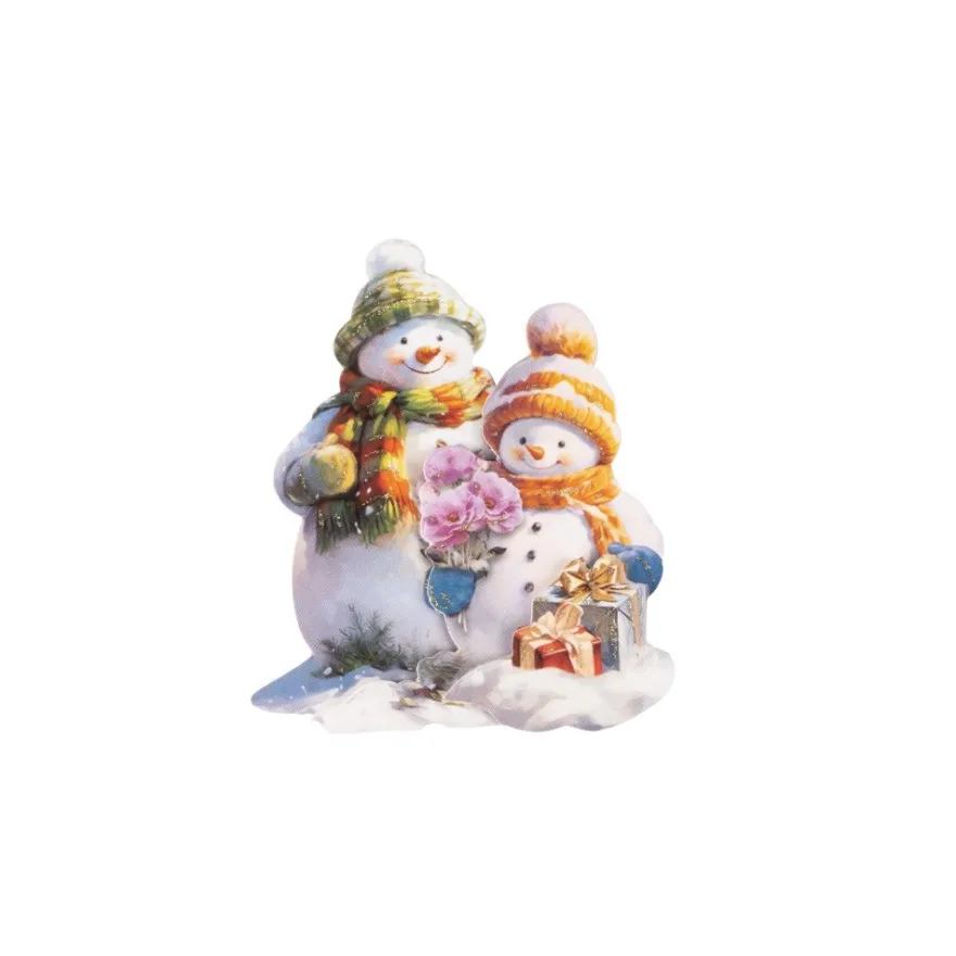 3-D Motive, Schneemann-Familie, 6,5-9cm, 10 Motive