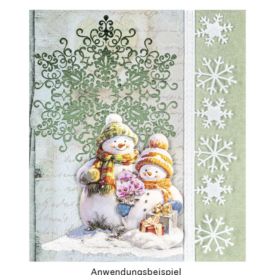 3-D Motive, Schneemann-Familie, 6,5-9cm, 10 Motive