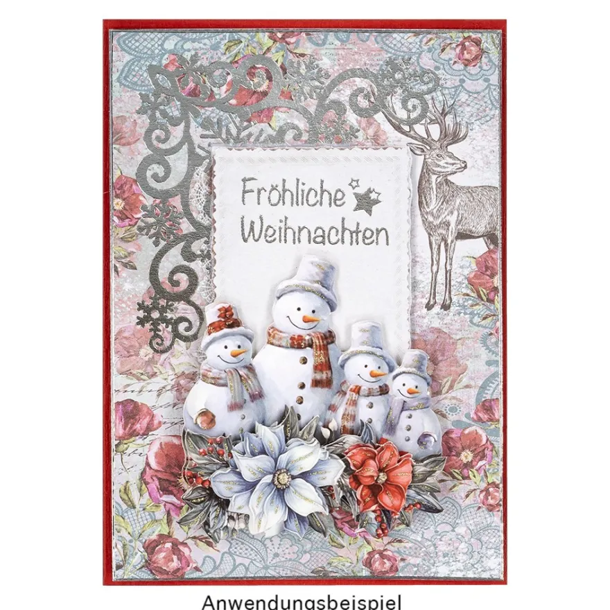 3-D Motive, Schneemann-Familie, 6,5-9cm, 10 Motive