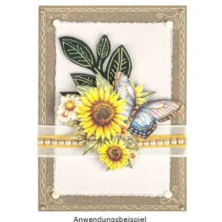 3-D Motive, Sonnenblumen, 7,5-9cm, 10 Motive