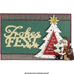 3-D Motive, Tannenbaum Weihnachten, 7-9cm, 10 Motive