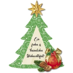 3-D Motive, Tannenbaum Weihnachten, 7-9cm, 10 Motive