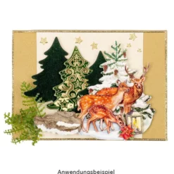 3-D Motive, Tannen im Winter, 7-9cm, 10 Motive