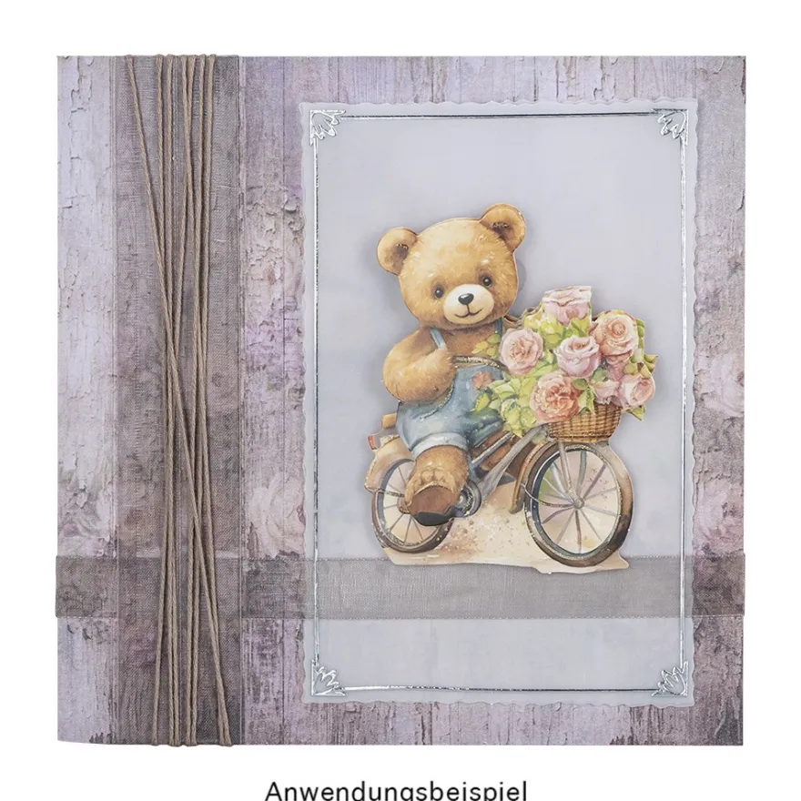 3-D Motive, Teddybären-Grüße, 6,5-9cm, 10 Motive