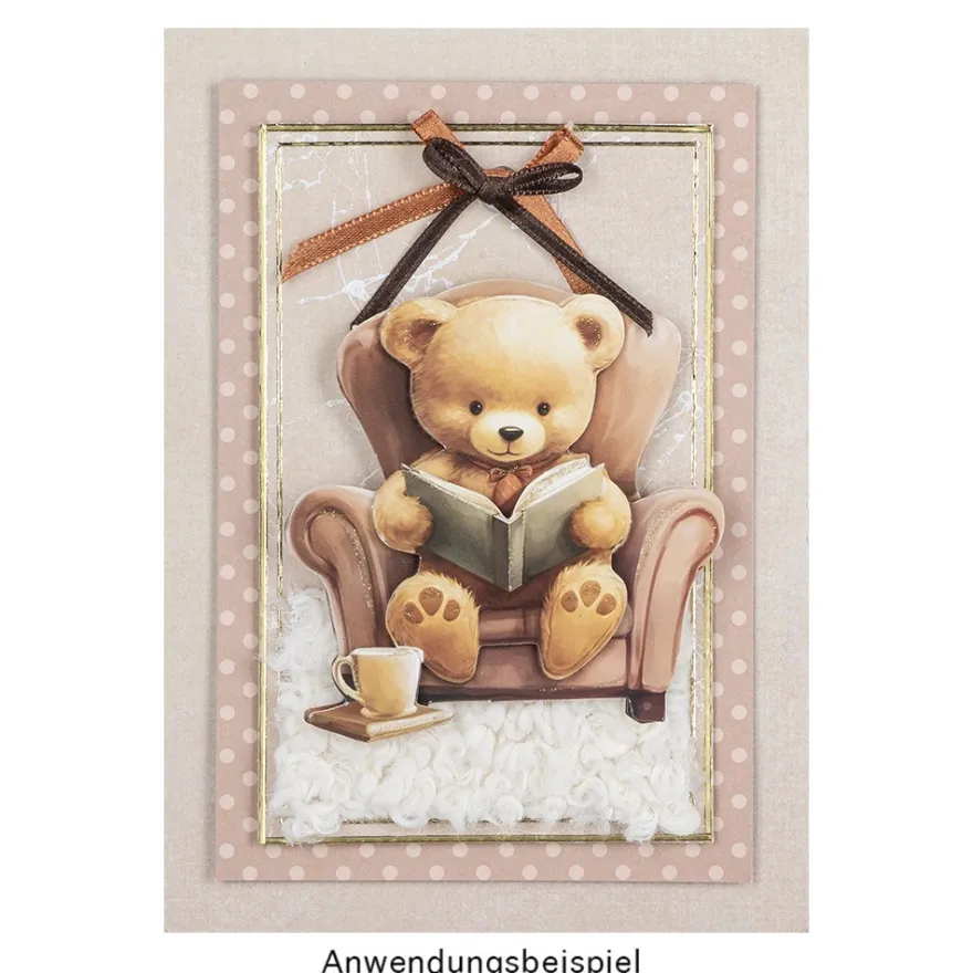 3-D Motive, Teddybären-Grüße, 6,5-9cm, 10 Motive