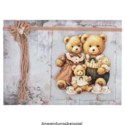 3-D Motive, Teddybären-Grüße, 6,5-9cm, 10 Motive