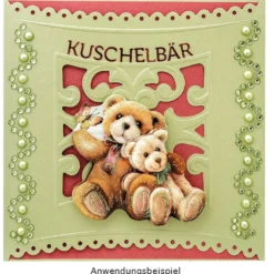 3-D Motive, Teddymotive, Gold-Gravur, 5,5-8cm, 10 Motive