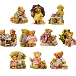 3-D Motive, Teddys unterwegs, Gold-Gravur, 6-8cm, 10 Motive