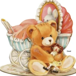 3-D Motive, Teddys Welt, Gold-Gravur, 6-6,5cm, 10 Motive