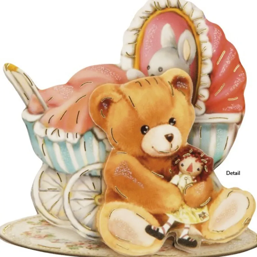 3-D Motive, Teddys Welt, Gold-Gravur, 6-6,5cm, 10 Motive