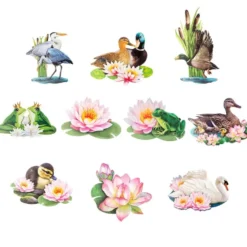 3-D Motive, Teich-Idylle, 6-11,5cm, 10 Motive
