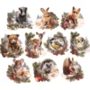 3-D Motive, Tiere im Winter, 7,5-10cm, 10 Motive