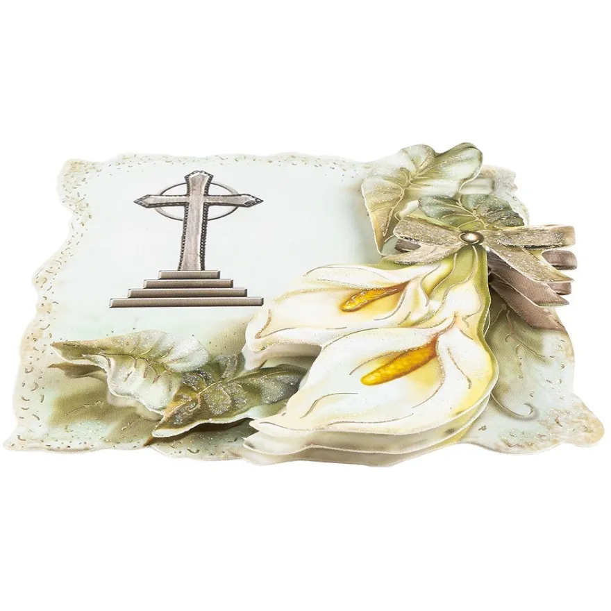 3-D Motive, Trauer, Gold-Gravur, 8cm x 8cm, 10 Motive