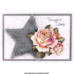 3-D Motive, Vintage-Rosen, 7-9,5cm, 10 Motive
