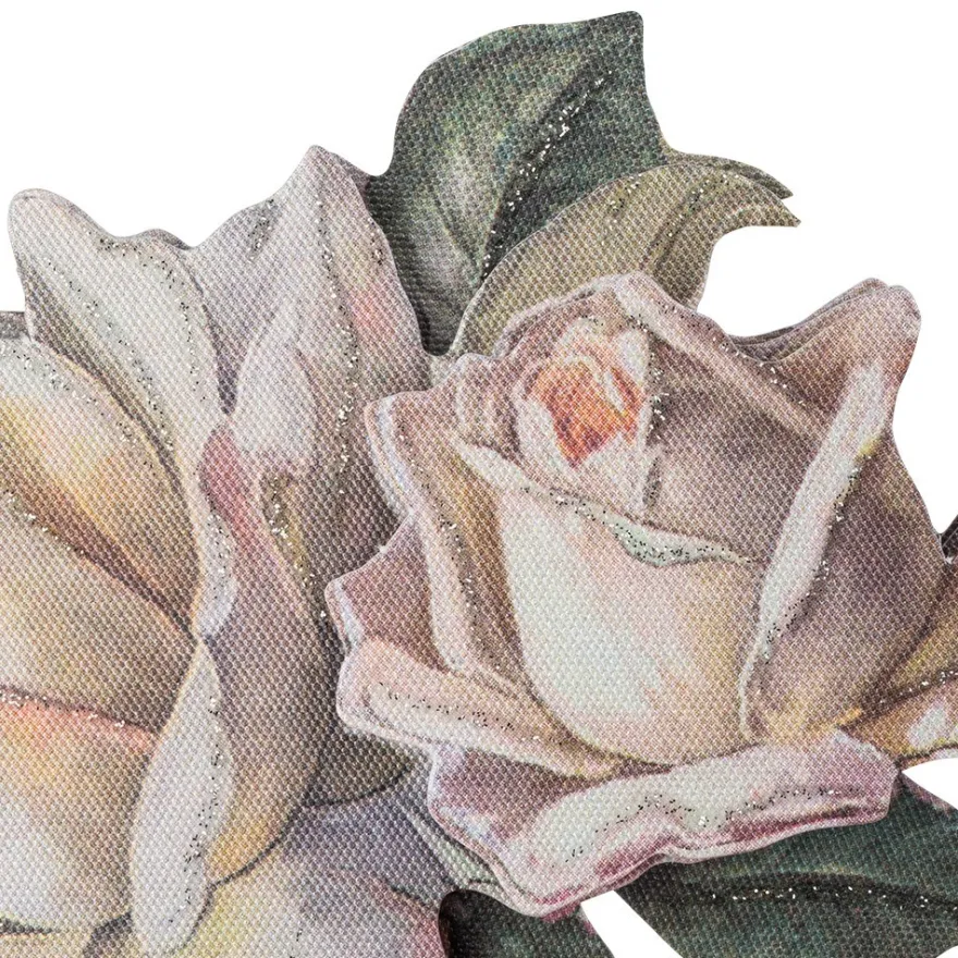 3-D Motive, Vintage-Rosen, mit Perlmutt-Leinenstruktur, 7-10,5cm, 10 Motive