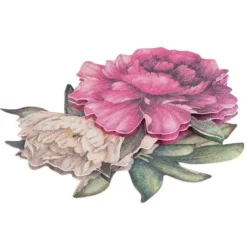 3-D Motive, Vintage-Rosen, mit Perlmutt-Leinenstruktur, 7-10,5cm, 10 Motive
