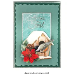 3-D Motive, Vogelhäuschen im Winter, 10 Motive