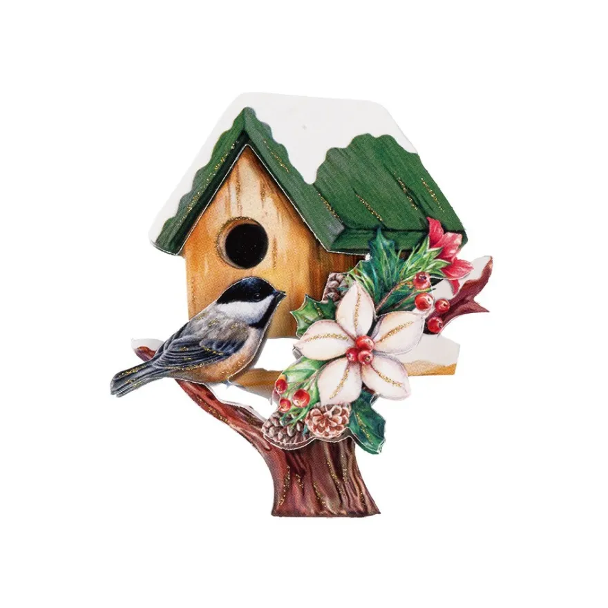 3-D Motive, Vogelhäuschen im Winter, 10 Motive