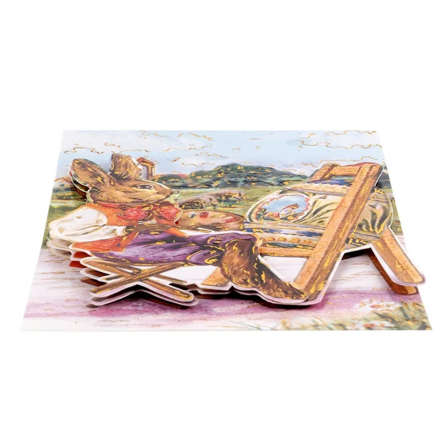 3-D Motive, vorgestanzt, Ostergemälde 2, 10er Set