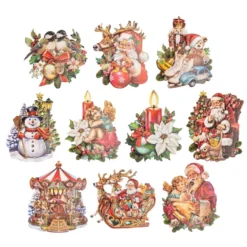 3-D Motive, Weihnachten nostalgisch 2, 8-11cm, 10 Motive