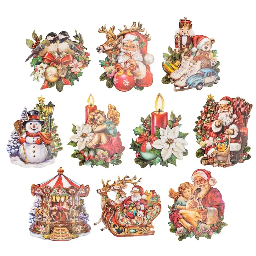 3-D Motive, Weihnachten nostalgisch 2, 8-11cm, 10 Motive