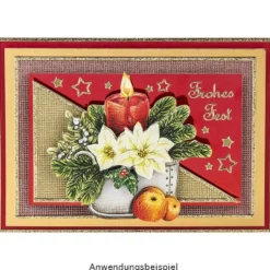 3-D Motive, Weihnachtliche Floristik, 7-9,5cm, 10 Motive