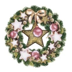 3-D Motive, Weihnachtliche Kränze, 8-9cm, 10 Motive