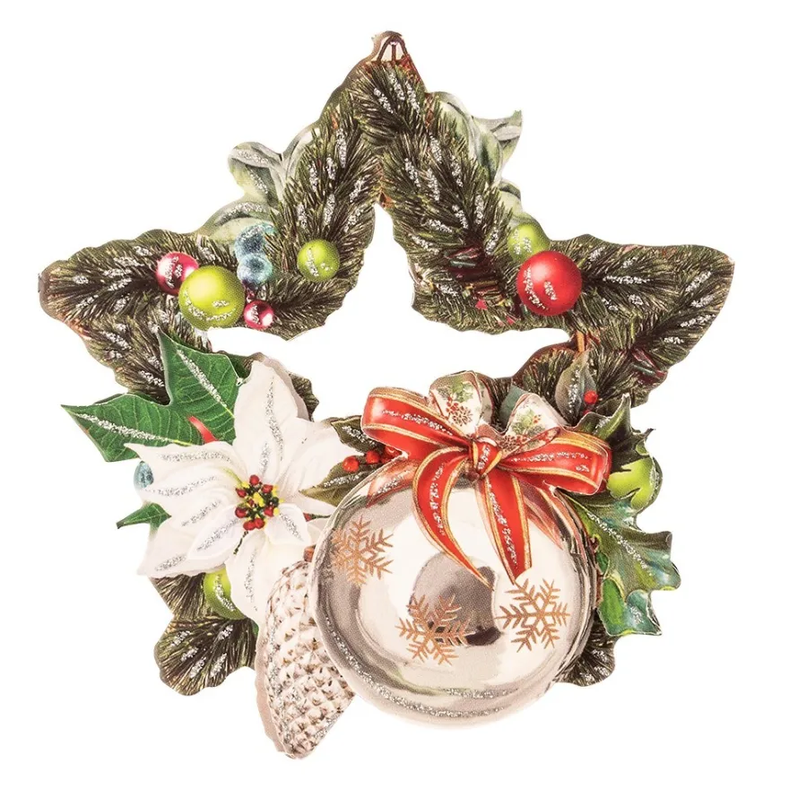 3-D Motive, Weihnachts-Baumschmuck, 8-11cm, 10 Stück