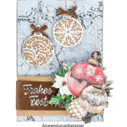 3-D Motive, Weihnachts-Baumschmuck, 8-11cm, 10 Stück