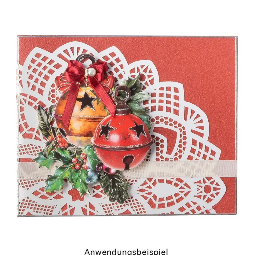 3-D Motive, Weihnachts-Baumschmuck, 8-11cm, 10 Stück