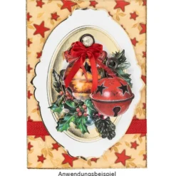 3-D Motive, Weihnachts-Baumschmuck, 8-11cm, 10 Stück