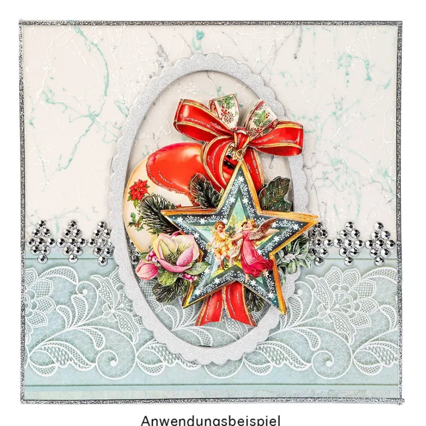 3-D Motive, Weihnachts-Baumschmuck, 8-11cm, 10 Stück