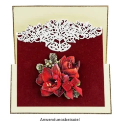 3-D Motive, Weihnachts-Floristik 1, Gold-Gravur, 7-10 cm, 10 Motive