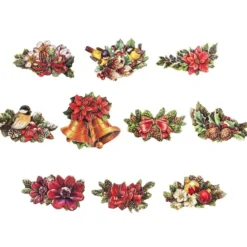 3-D Motive, Weihnachts-Floristik 2, 5-9,5cm, 10 Motive