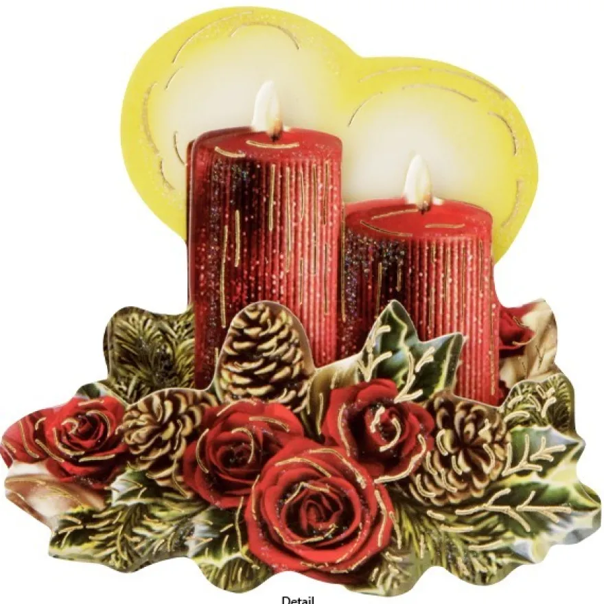 3-D Motive, Weihnachtsgestecke, Gold-Gravur, 6-8cm, 10 Motive