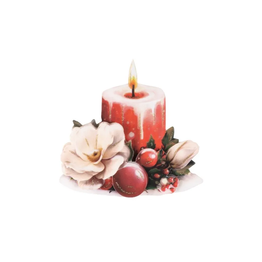 3-D Motive, Weihnachtskerzen, 6,5-9,5cm, 10 Motive
