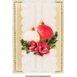 3-D Motive, Weihnachtskugeln, 6-9,5cm, 10 Motive