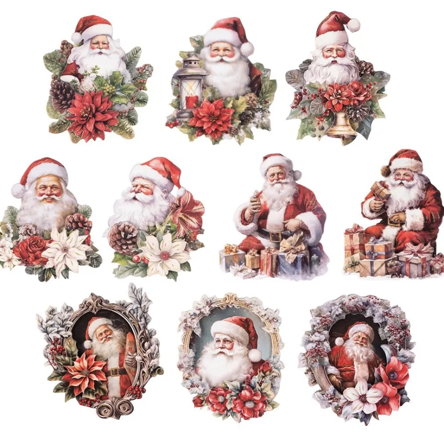 3-D Motive, Weihnachtsmann, 8-9,5cm, 10 Motive