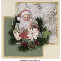 3-D Motive, Weihnachtsmann, 8-9,5cm, 10 Motive