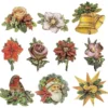 3-D Motive, Weihnachtsmotive, 9cm x 9cm, 10 Motive
