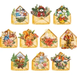 3-D Motive, Weihnachtspost, 7,5-9,5cm, 10 Motive