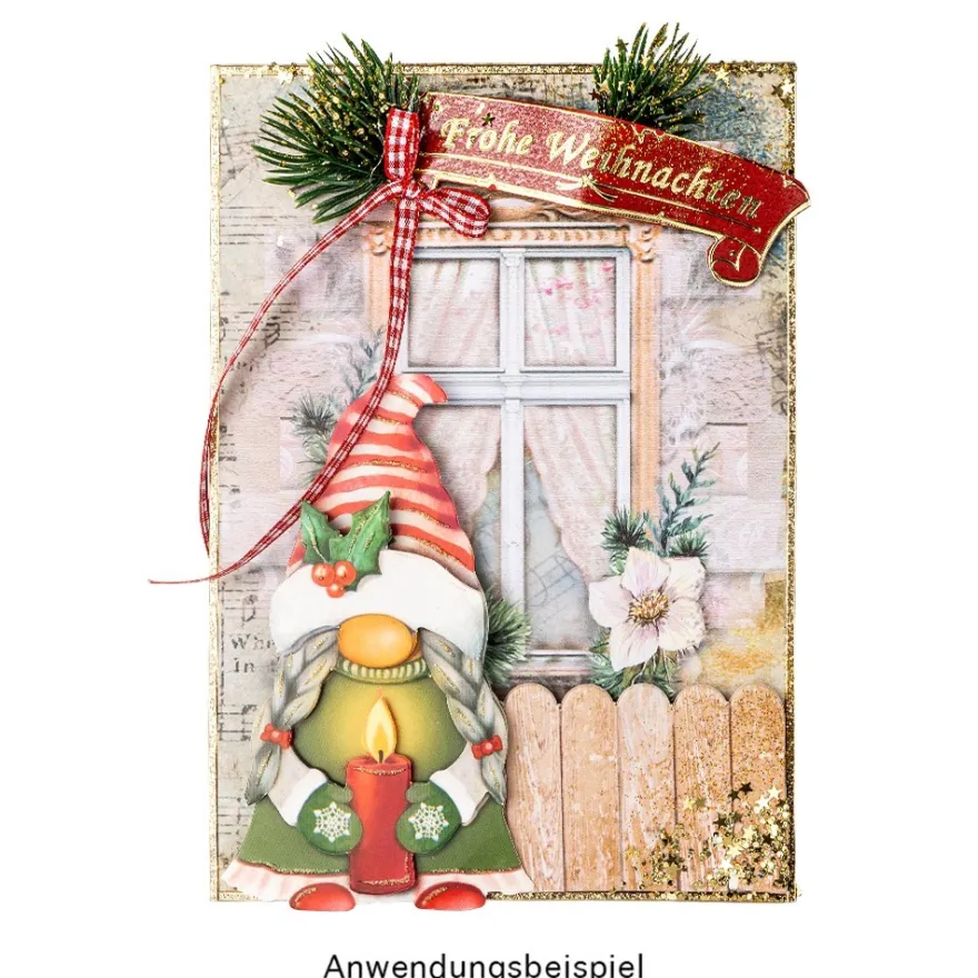 3-D Motive, Weihnachtswichtel, 5,5-11,5cm, 10 Motive