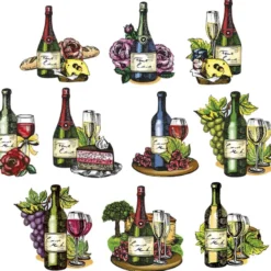 3-D Motive, Weinprobe, 5-10,5cm, 10 Motive
