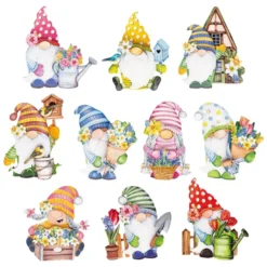 3-D Motive, Wichtel im Garten, 5,5-9cm, 10 Motive