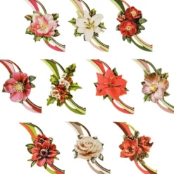 3-D Motive, Winterblüten mit Schwung, 8,5-10,5cm, 10 Motive