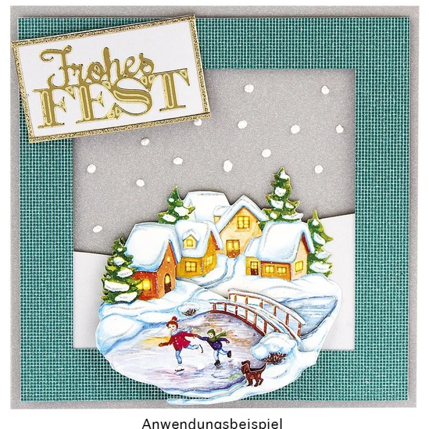 3-D Motive, Winter-Idylle, 6-10cm, 10 Motive