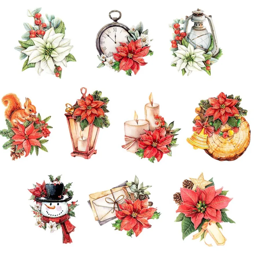 3-D Motive, Winterzeit, 6-10,5cm, 10 Motive