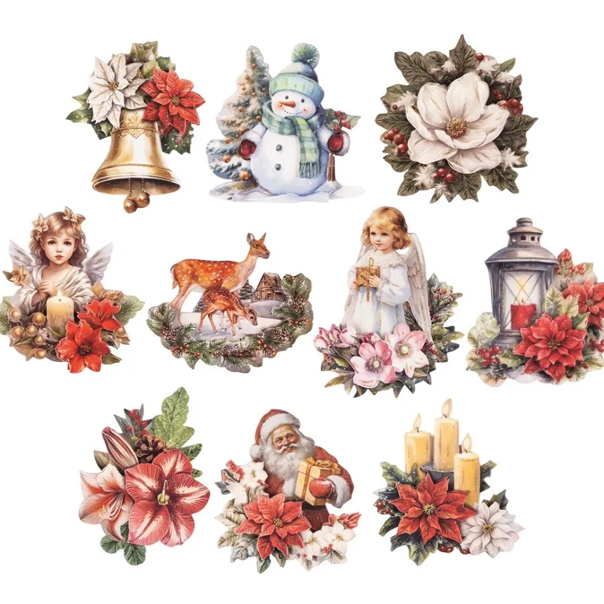 3-D Motive, Wundervolle Weihnacht, 7-9cm, 10 Motive